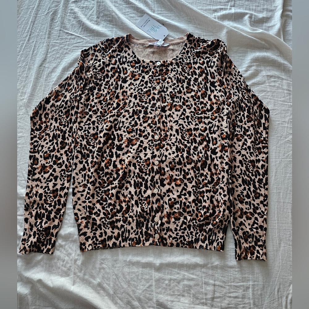 🤎NWT Time and Tru Animal Print Cardigan